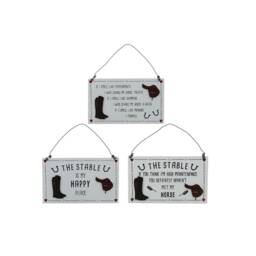Horse Lovers Plaque Stables Fun Sign Birthday Funny Riding Stable Is My Happy Place Secret Santa Stocking Filler - thumbnail 1