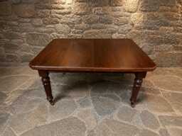 Large Mahogany Georgian Style Dining Table - Traditional English Design, Brass Castors - thumbnail 1