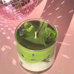 Iced Matcha Latte Candle 10 Oz Coconut Wax Vanilla Scent - thumbnail 3