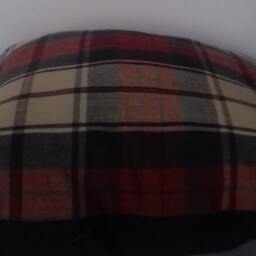 Madras Plaid Christmas Pillow Repurposed Cloth Napkin Throw Pillow - thumbnail 4