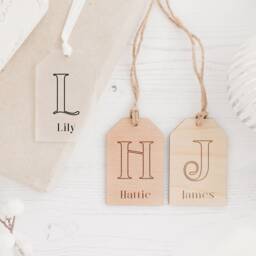 Personalised Christmas Gift Tag - Wooden Santa Eve Box Present Tags Father - thumbnail 2