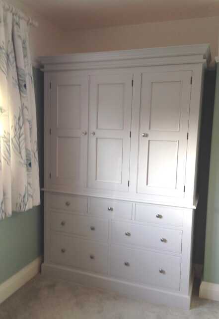 Wardrobe - 3 Door 7 Drawer Edwardian Style Gents