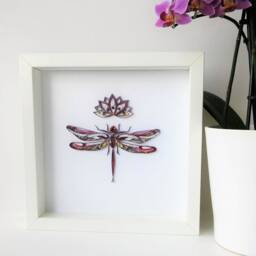 Dragonfly Quilling Art Metallic Copper Paper Wall Decor - thumbnail 4