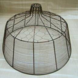 Large 20 Inch Metal Wire Light Shade Industrial Rustic Vintage Retro Old Ceiling Pendant Shade Dome Pendant Light - thumbnail 3