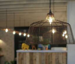 Large 20 Inch Metal Wire Light Shade Industrial Rustic Vintage Retro Old Ceiling Pendant Shade Dome Pendant Light
