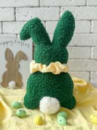 Green Bunny Pillow - Easter Decor - 25 Types Of Scarves Soft Plush Sherpa - thumbnail 1