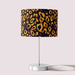 Black & Gold Leopard Print Velvet Lampshade Drum Lamp Shade 25cm 30cm 35cm 40cm 45cm Ceiling , Table Luxury Living, Animal - thumbnail 2