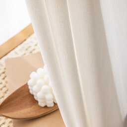 White Morden Texture Voile Custom Curtain Made To Measure Sheer Bespoke - thumbnail 3