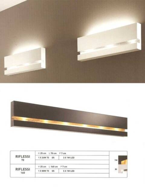 Wall Lamp Riflessi 70 Icone By Minital Lux Design Marco Pagnoncelli Made in Italy Dark Brown/Gold Version - image 1