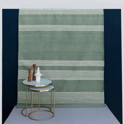 Trendy Lime Cream Kilim Rug - Large Flatwoven Area Rugs Decorative Washable For Living Room Mint Green Soft Accent Minimalist - thumbnail 1