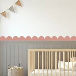Scallop Edge Fabric Wall Stickers Removable Nursery Decor - thumbnail 2