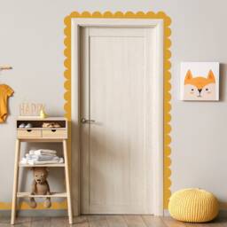 Scallop Edge Fabric Wall Stickers Removable Nursery Decor - thumbnail 1