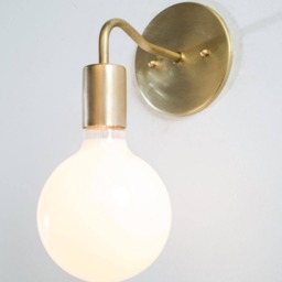 Brass Wall Sconce Light Mid Century Modern Industrial Lighting - thumbnail 2