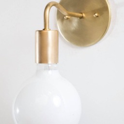 Brass Wall Sconce Light Mid Century Modern Industrial Lighting - thumbnail 4
