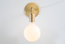Brass Wall Sconce Light Mid Century Modern Industrial Lighting