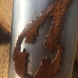 Hand-Carved Leaf On The Wind with Serenity - thumbnail 4