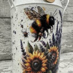 Bee Milk Churns, Bee Vase, Gifts, Bee, Bees, Sunflower - thumbnail 2