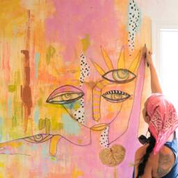 Oshun Wall Hanging Tapestries Art Tapestry Abstract Orisha Bohemian Decor - thumbnail 4