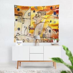 Oshun Wall Hanging Tapestries Art Tapestry Abstract Orisha Bohemian Decor - thumbnail 1