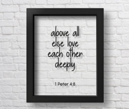 Transparent 1 Peter 48 Above All Else Love Each Other Deeply Bible Verse Scripture Cover Christian Decor Wall Art Nursery - thumbnail 1