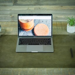 Personalized Desk Mat, Leather Desk Pad, Gift For Man, Best Husband Gift, Dad 3rd Anniversary Men, Computer Mat - thumbnail 2