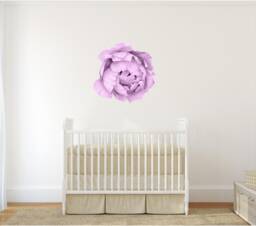 Purple Peony #15 Removable Fabric Wall Decal Individual Blooming Peonies Baby Girl Room Nursery Decor - Customize Your Own Sticker Set - thumbnail 1