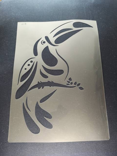 Tucan Stencil, Flexible, Reusable, 125Micron, Wall Decor, Home Decor, Furniture Painting, Card Making, Craft Stencil From Bitofeverythingbyb