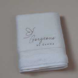 Personalised Towel With Business Logo, Gift Owner, Custom Logo Embroidery, Towel, Egyptian Cotton - thumbnail 3