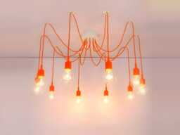Orange Octopus Chandelier 2-15 Pendant Light Kids Lighting Spider Colorful Nursery Spider Lamp