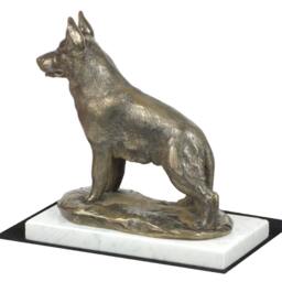 German Shepherd, Dog White Marble Base Statue, Limited Edition, Artdog. Made Of Cold Cast Bronze. Perfect Gift. Limited Edition - thumbnail 2