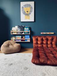 Velvet Floor Cushion Tufted Bench Seat, Custom Size - thumbnail 1