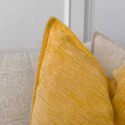 Chenille Velvet Yellow Cushion Cover Home Decor Yellow Throw Pillow Cover, - All Sizes - thumbnail 2