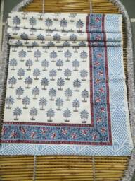 Indian Hand Block Print Cotton Bed Sheet Palm Tree Bedding