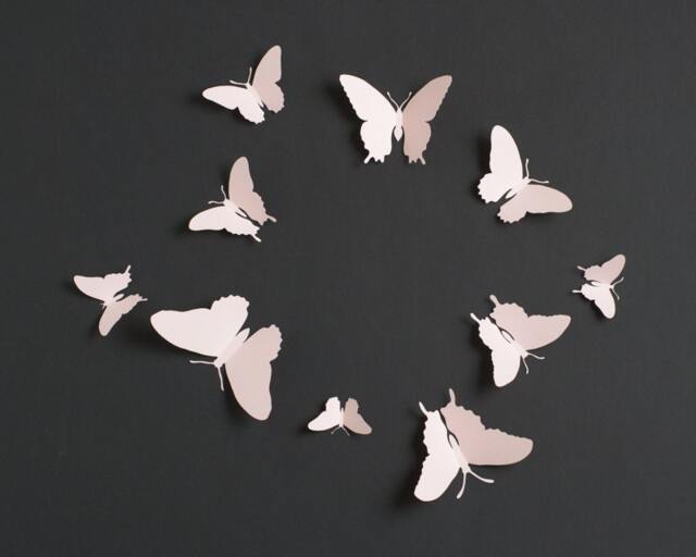 3D Wall Art Light Pink Butterflies For Nursery, Girl's Room - image 1