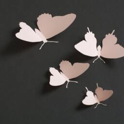 3D Wall Art Light Pink Butterflies For Nursery, Girl's Room - thumbnail 3