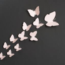 3D Wall Art Light Pink Butterflies For Nursery, Girl's Room - thumbnail 2