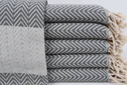 Gray Towel, Turkish Towel, 40x70, Turkey Towel, Organic Wedding Bath Towel, Cotton Towel, Gift Towel Iso-Dml - thumbnail 1