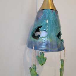 Ceramic Handmade Fish Pendant Lamp. One Of A Kind - thumbnail 4