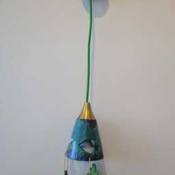 Ceramic Handmade Fish Pendant Lamp. One Of A Kind - thumbnail 3