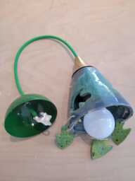 Ceramic Handmade Fish Pendant Lamp. One Of A Kind