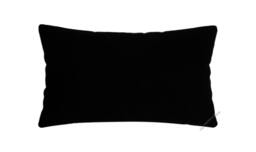 Jet Black Solid Decorative Throw Pillow Cover/Case Cushion 12x20 - thumbnail 1