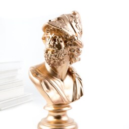 Menelaus King Of Sparta Bust Golden Greek Sculpture Decor - thumbnail 2