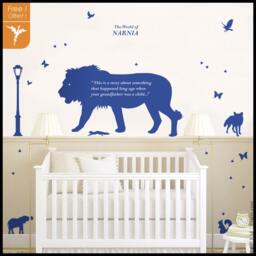Narnia Wall Decal Aslan Lion, Lamp Post, Animals Nursery Decor - thumbnail 1