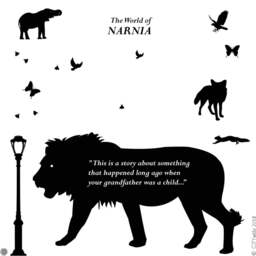 Narnia Wall Decal Aslan Lion, Lamp Post, Animals Nursery Decor - thumbnail 2