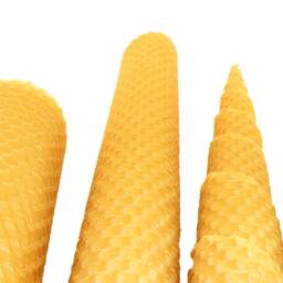 Organic Beeswax Candle Pure Beewax Honeycomb Natural Handmade Candles Hand-Rolled 100% - thumbnail 3