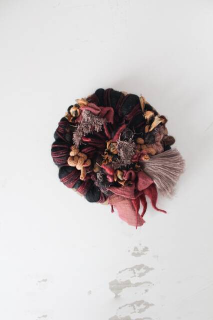 "Woven Wall Hanging - Round Weaving/Fiber Art - ""Sultry" - image 1