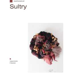 "Woven Wall Hanging - Round Weaving/Fiber Art - ""Sultry" - thumbnail 2