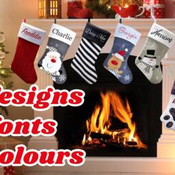 Personalised Christmas Stocking Custom Name, Santa, Snowman, Reindeer, Pet - thumbnail 4