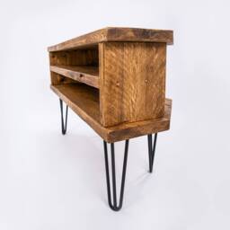 Cottage Hairpin Tv Stand -By Dab Chic & Vintage/Bespoke Rustic Sideboard Living Furniture Handmade Solid Wooden Industrial Steel - thumbnail 3