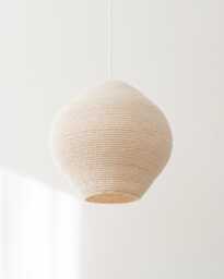 Kanava Handmade Pendant Light Crochet Hanging Lamp For Japandi Living Room, Nordic Home Lampshade